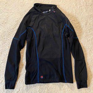 Freeze Out Thermal Black Long Sleeve Shirt Size Small